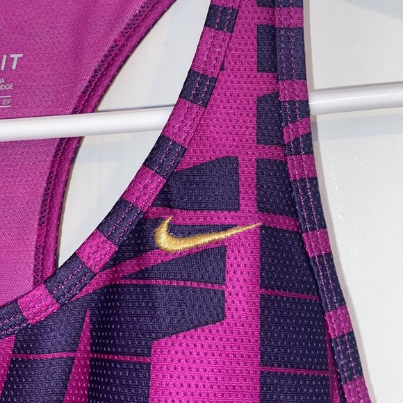Nike DRI-FIT Racerback sleeveless athletic sports bra tank top (purple) - Picture 3 of 6